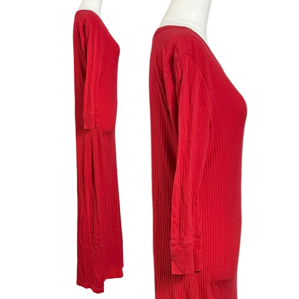 Free People Vance Maxi Dress in Talking Roses Red Size XL Minimalist Cotton - Picture 8 of 11
